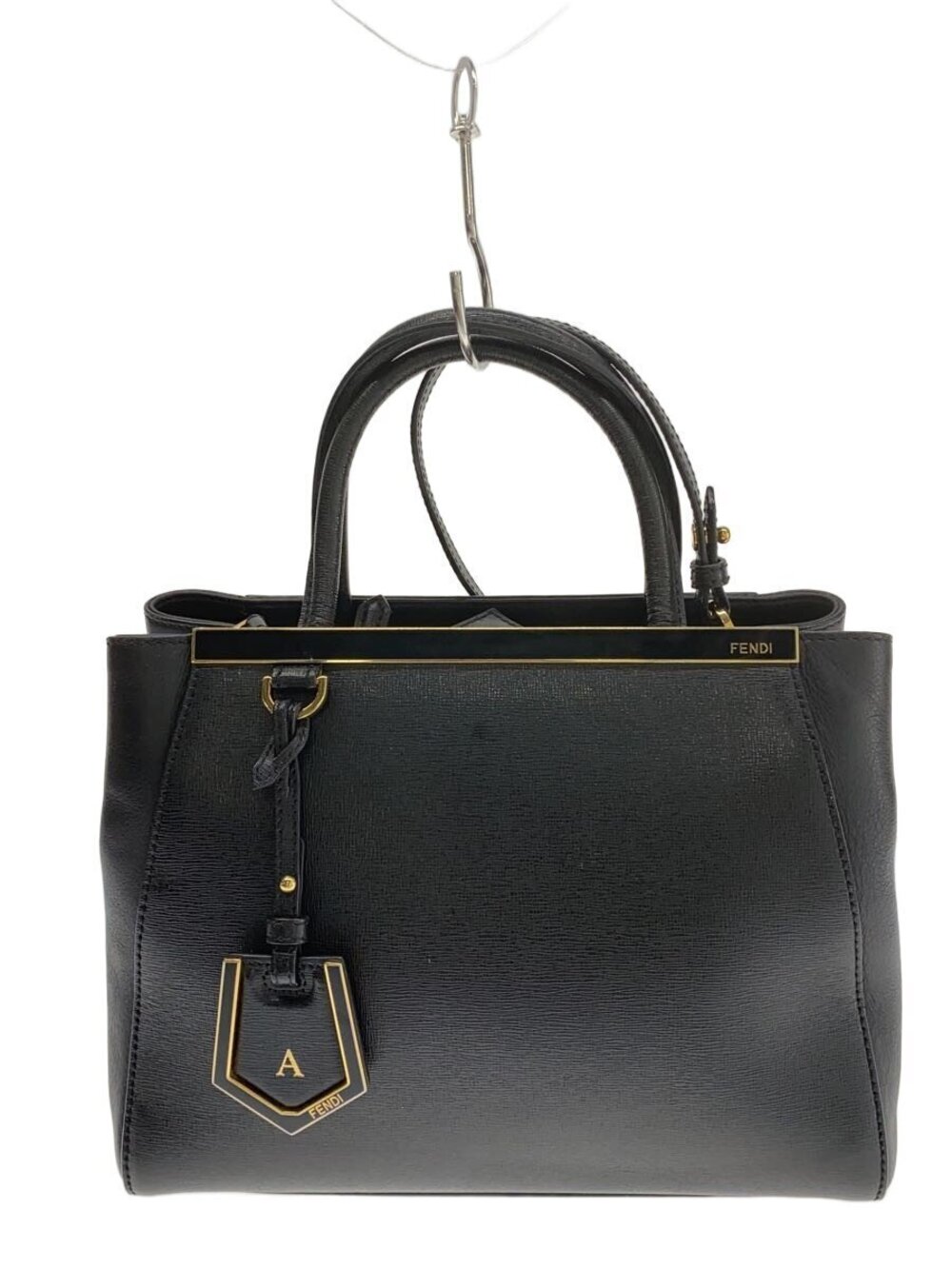 Fendi Shoulder Bag Leather Black